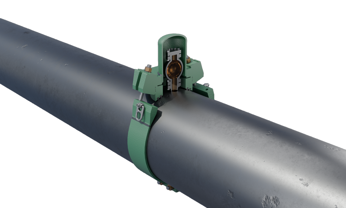 Encapsulation Repair Clamp Cross Section