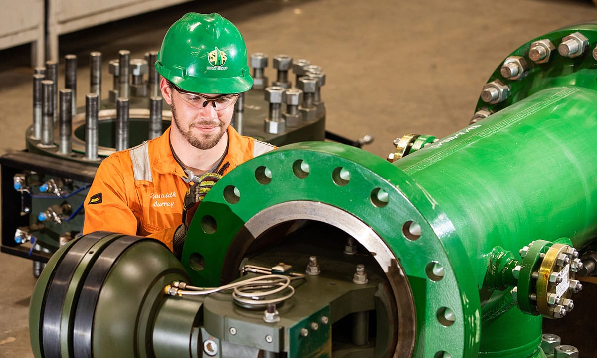 Engineer working in workshop on BISEP tool