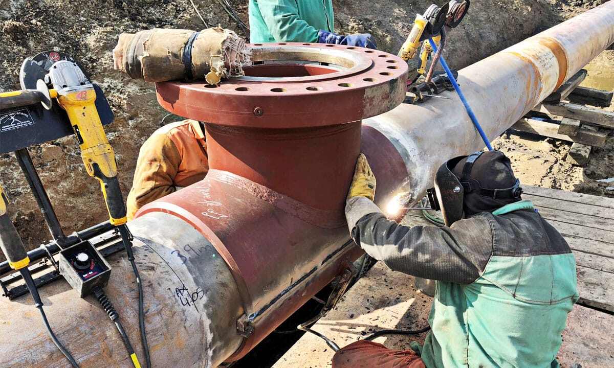 SureTap split tee fitting