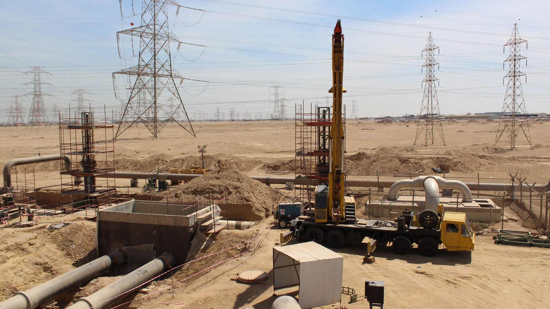 42in Dual BISEP Bypass pipeline work site in Kuwait