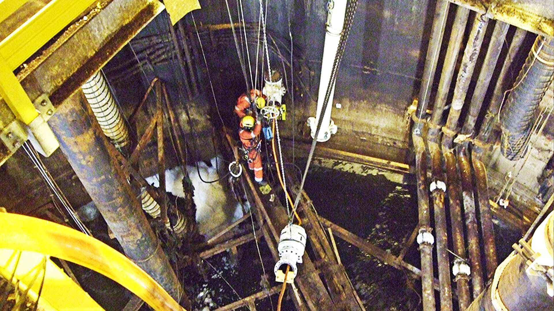 Team working on Cell Fill Line replacement