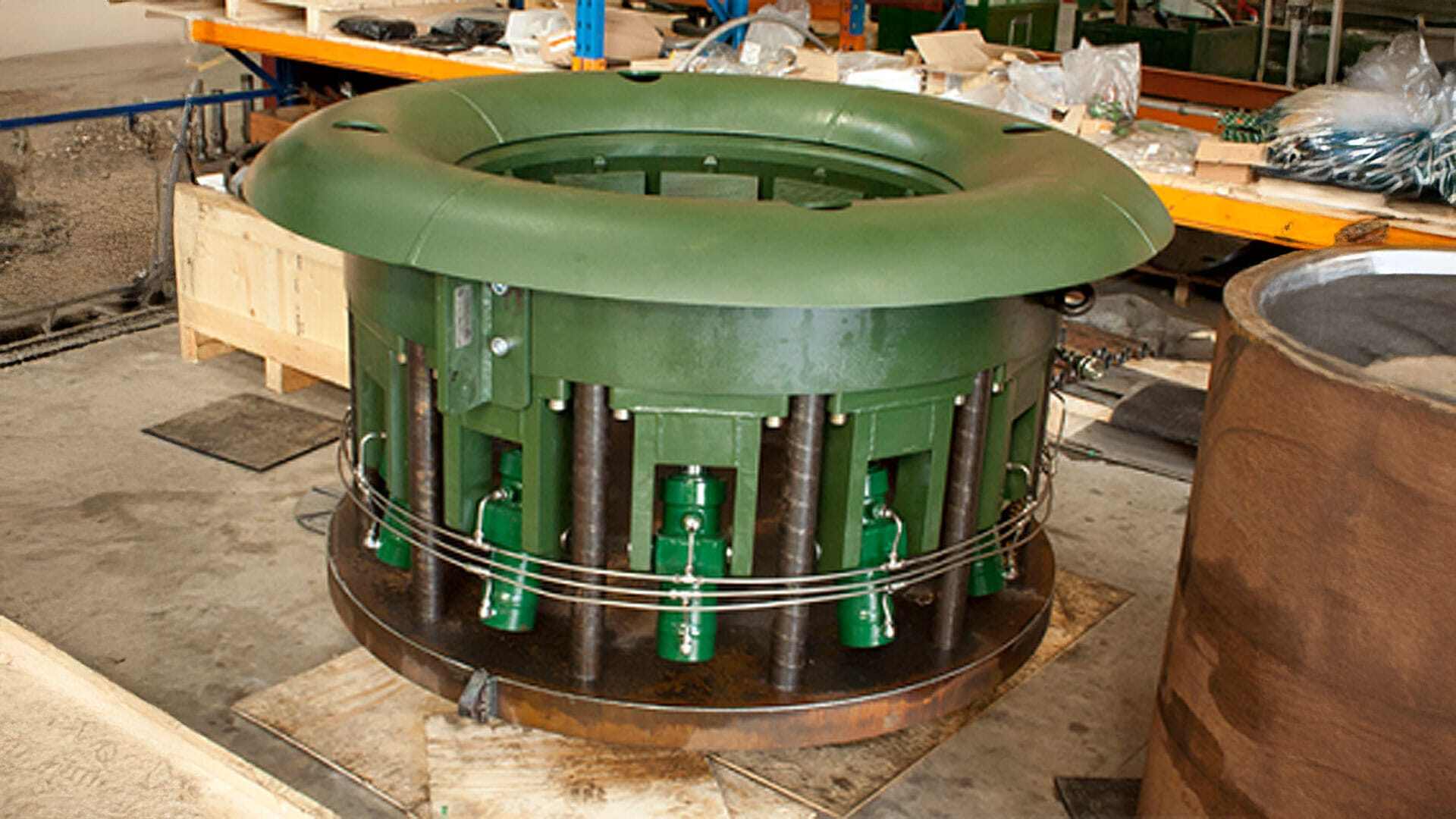 Temporary anchor on test stand