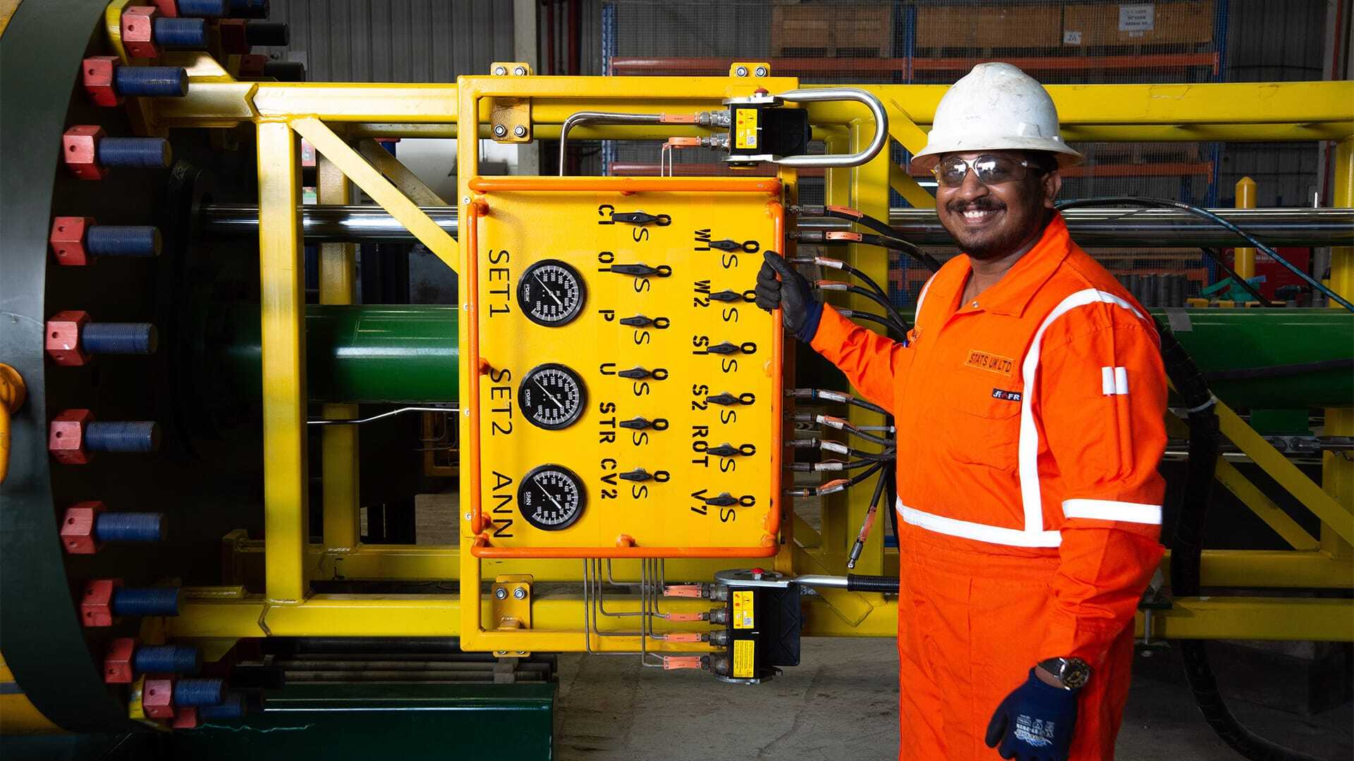 STATS engineer working on a Subsea BISEP