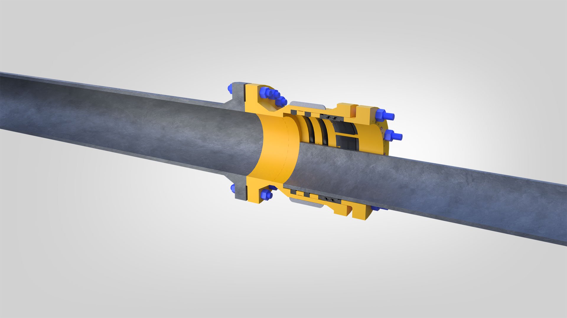 Subsea Mechanical Connector Cross Section
