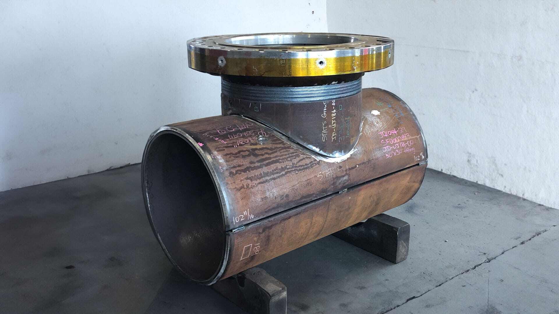 Transmission fittings pipe in warehouse