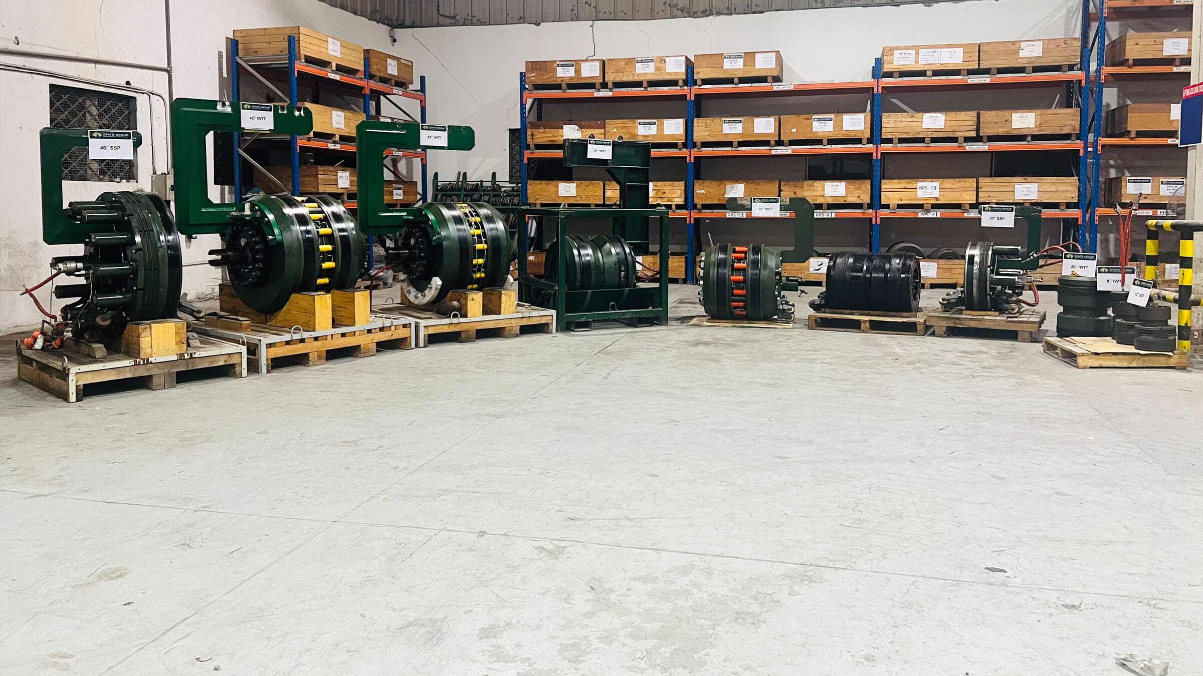 Warehouse full of 48in SureSafe Plugs