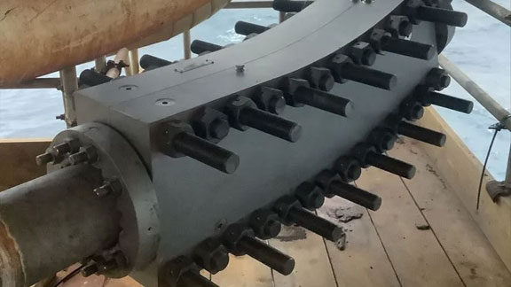 Pipeline Repair Clamp In Position