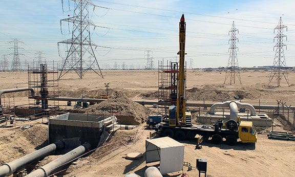 Site view of 30in Bypass and 42in BISEP work in Kuwait