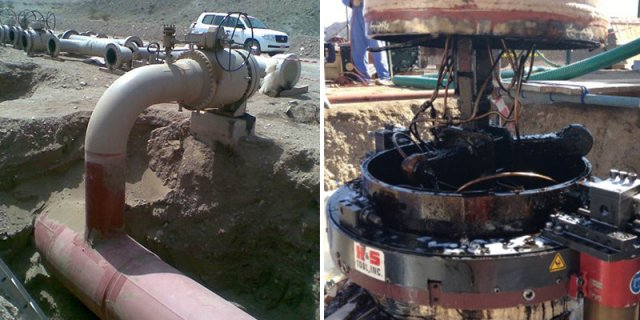 24in pipeline isolation bend removal
