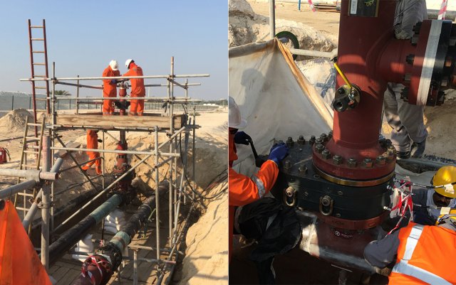 Hot tapping complete and BISEPs and bypass installed