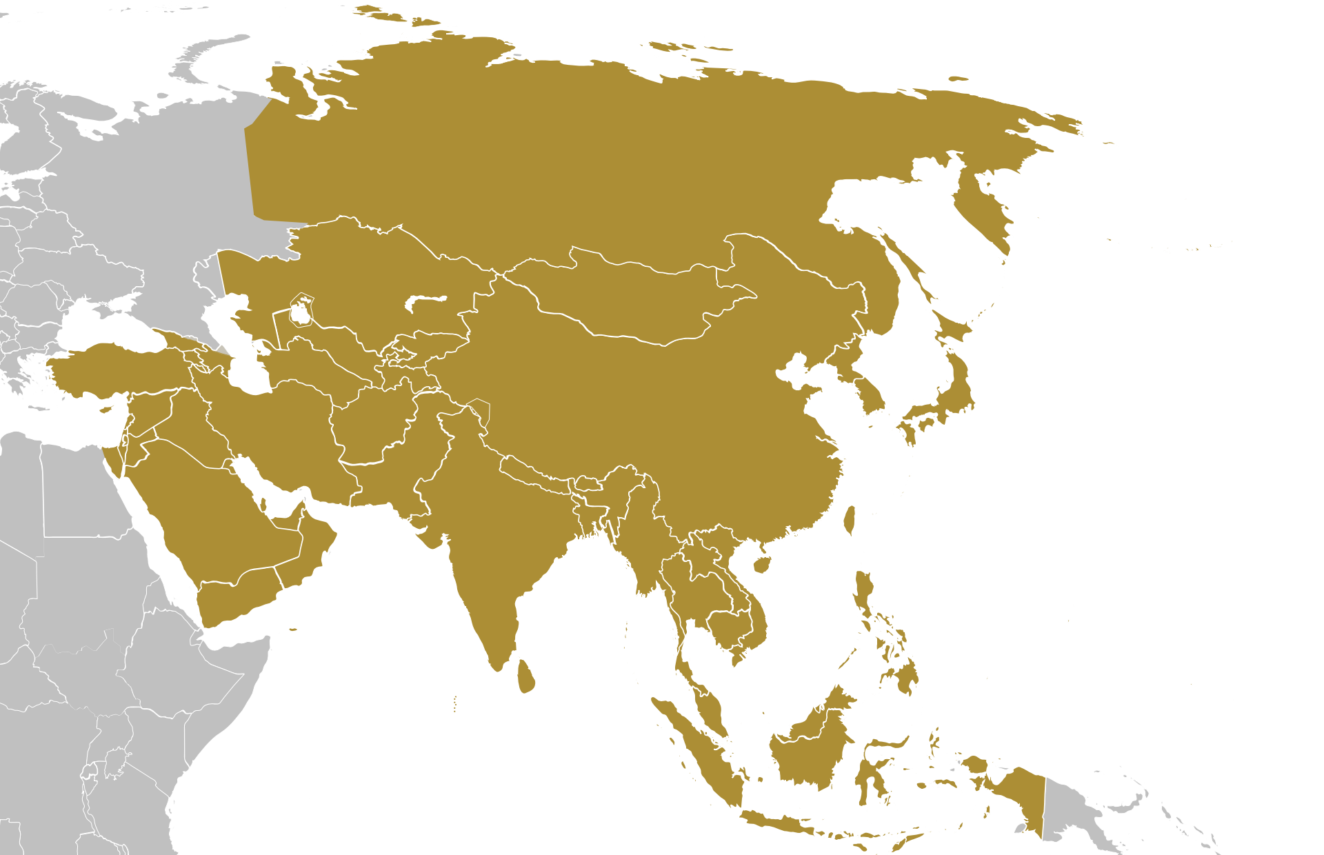 Asia Asia location on a map