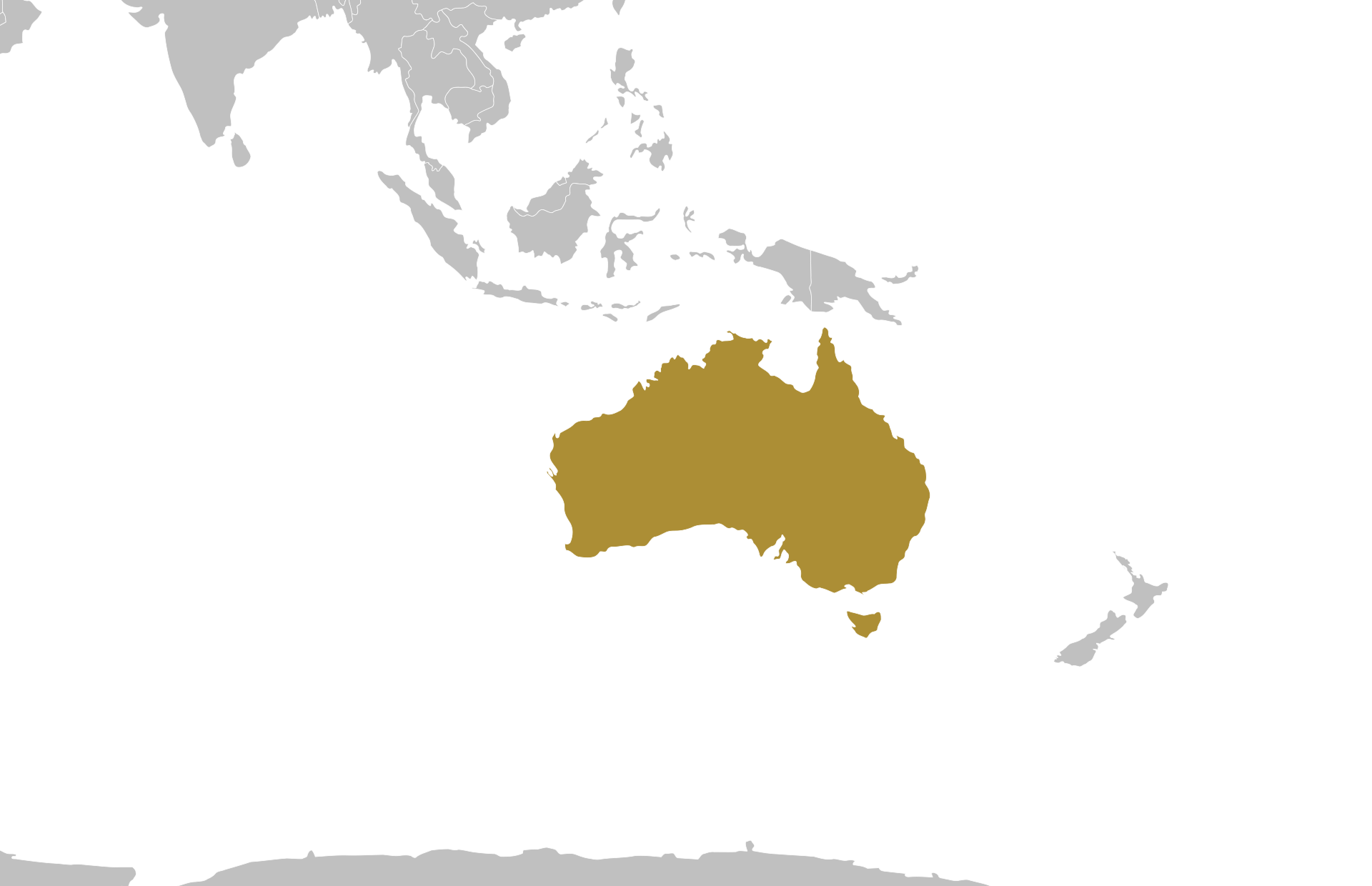 Australia Australia location on a map