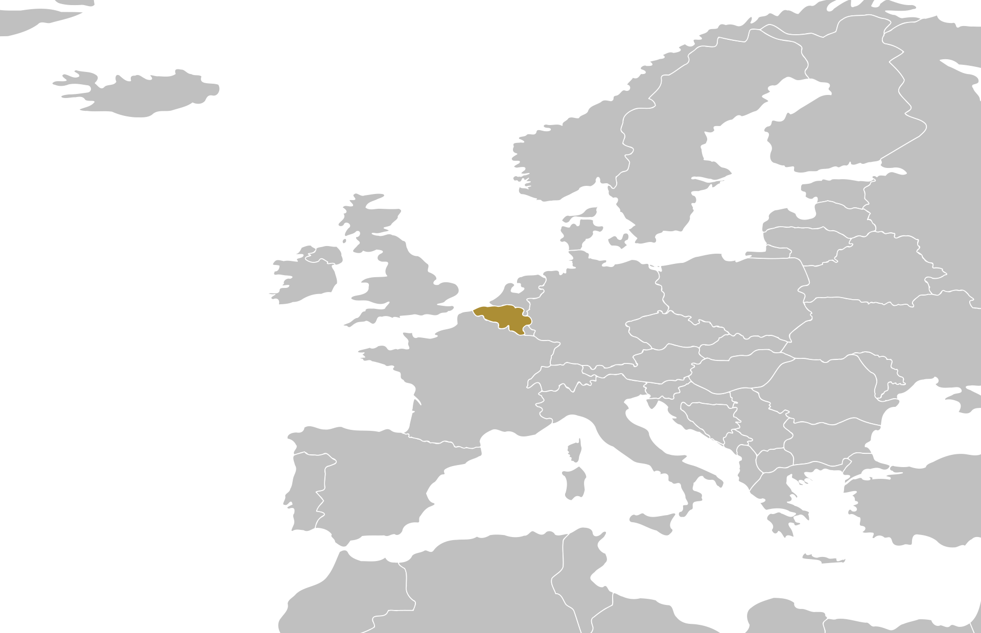 Belgium location on a map