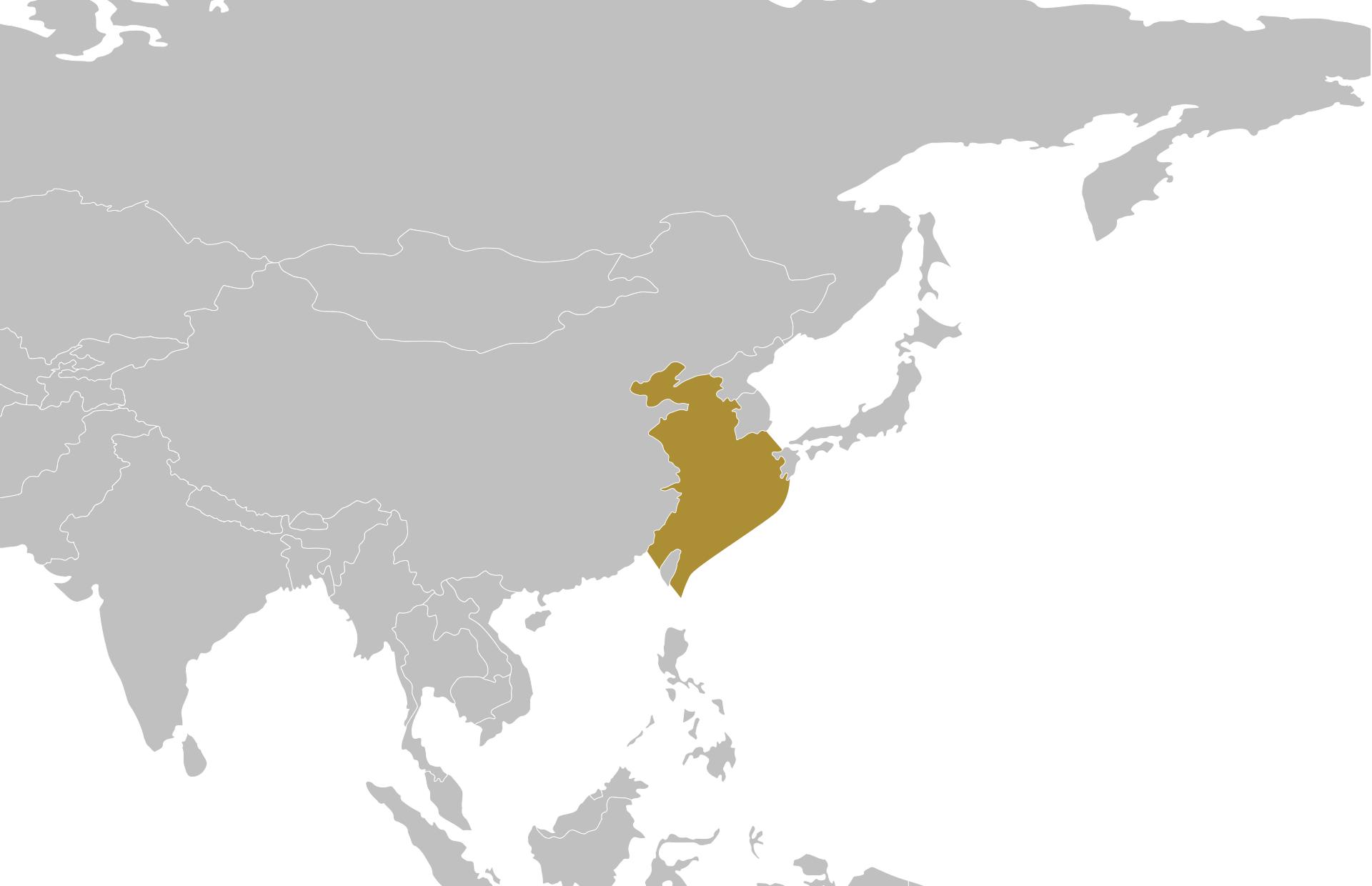 East China Sea location on a map