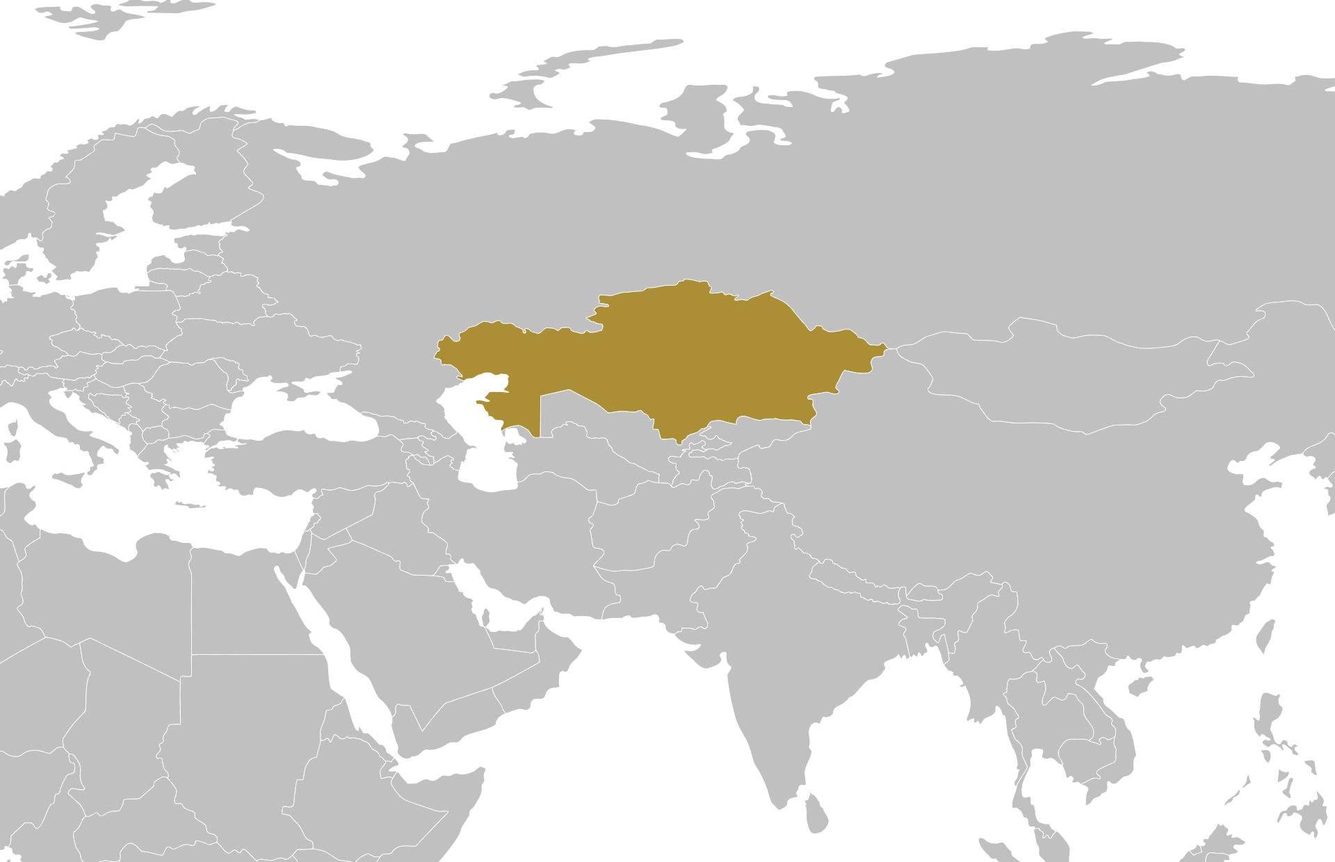 Kazakhstan location on a map