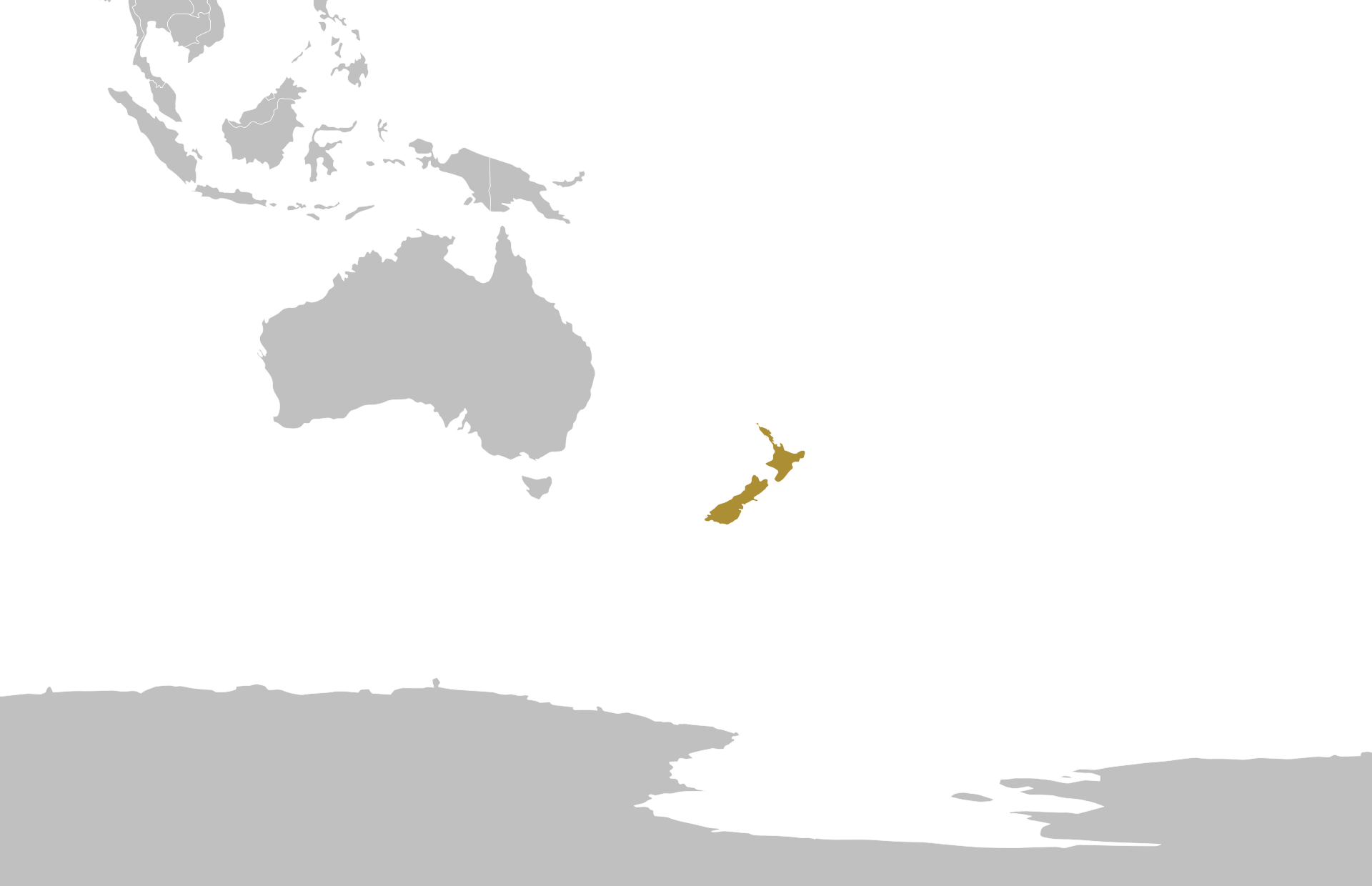 New Zealand location on a map
