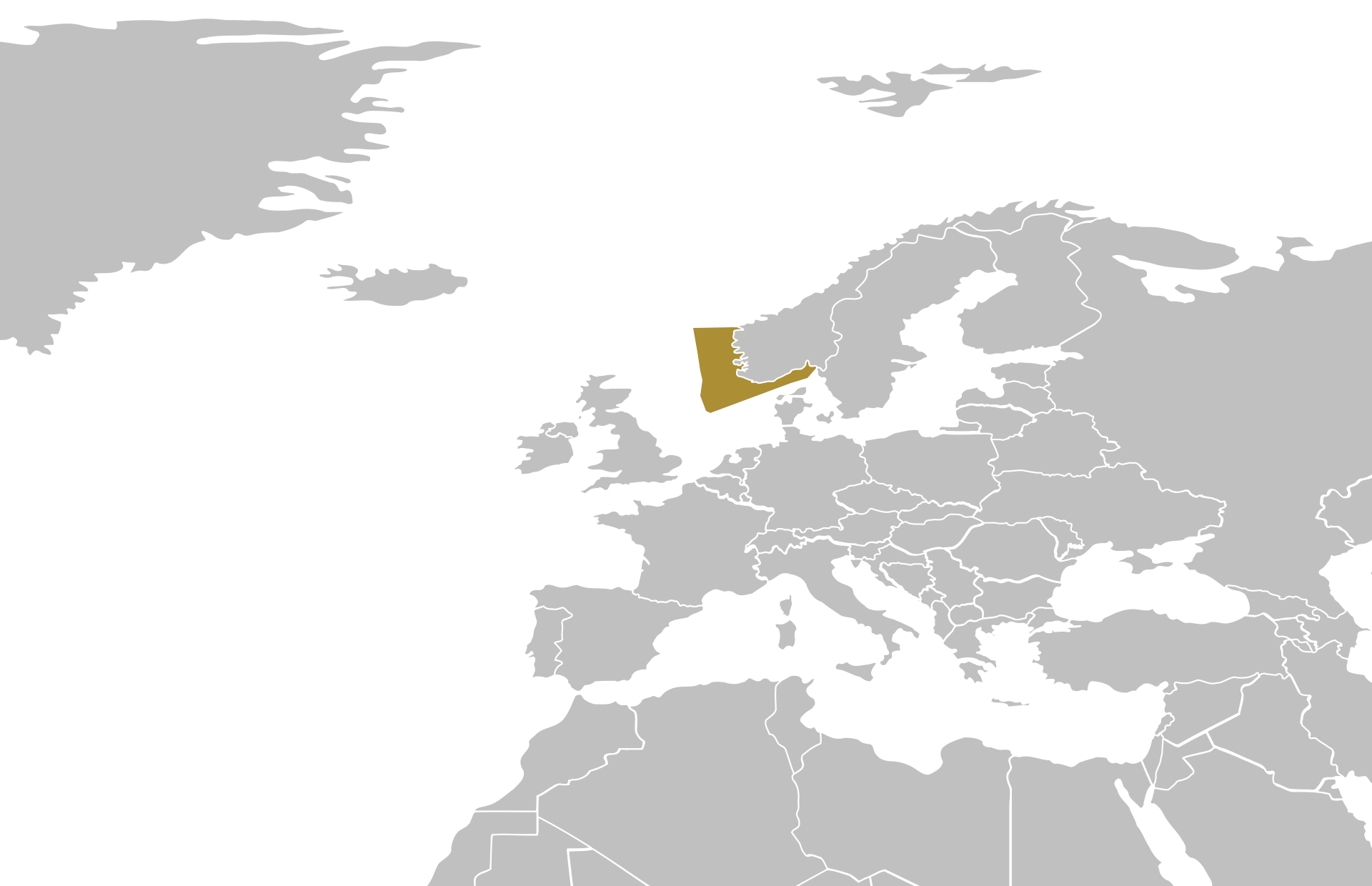 North Sea - Norway location on a map