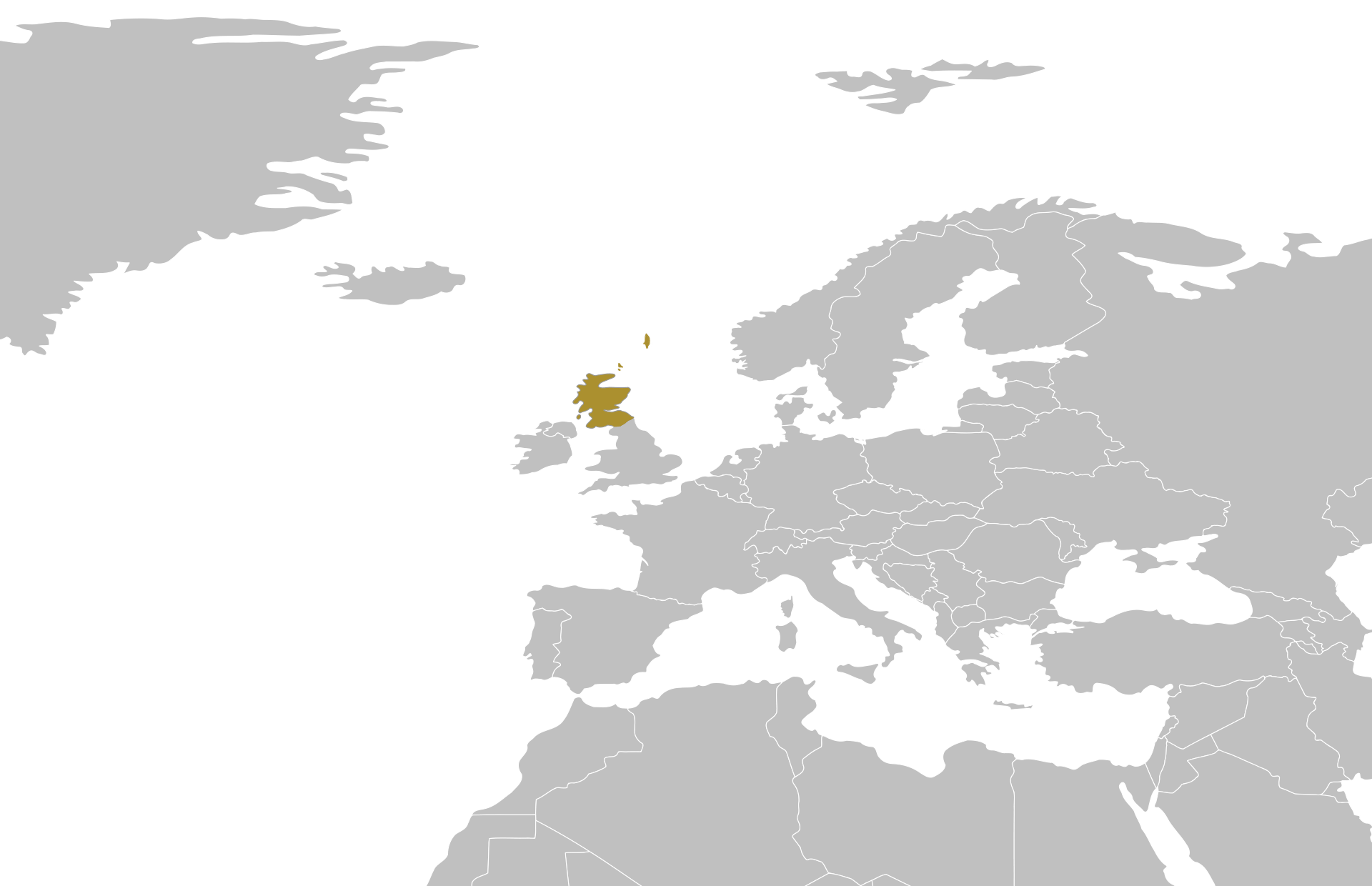 Scotland location on a map