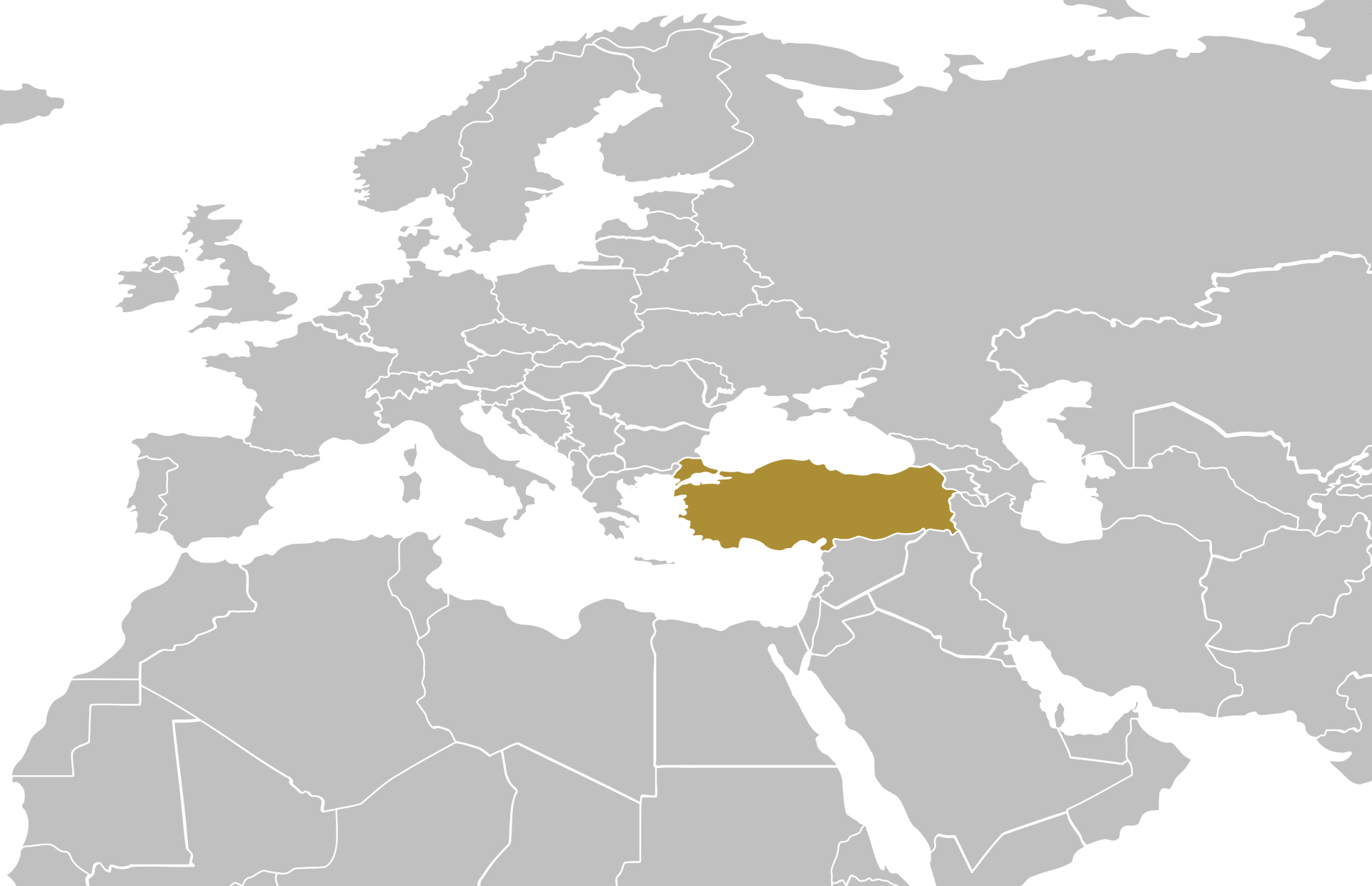 Turkey Turkey location on a map